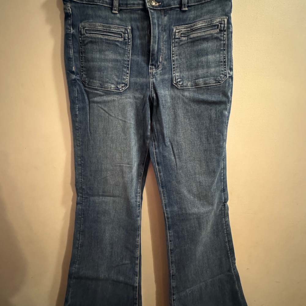 Women's Blue Denim Flare Jeans